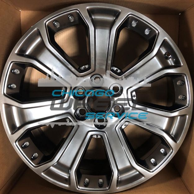22x9 Silver with Chrome Inserts Aluminum Wheel