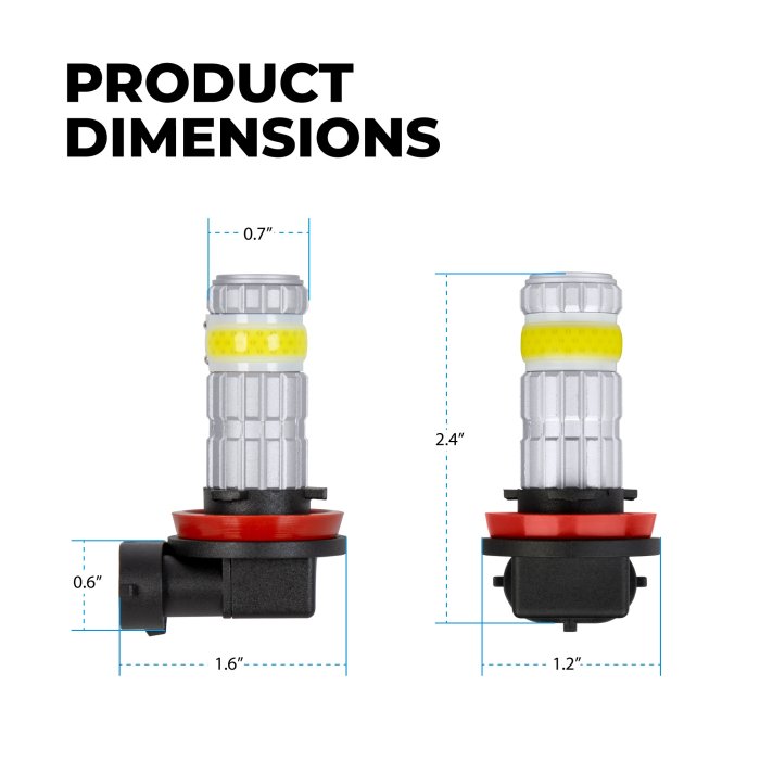 DRL-G12 LED Bulbs H8 H9 H11 H16