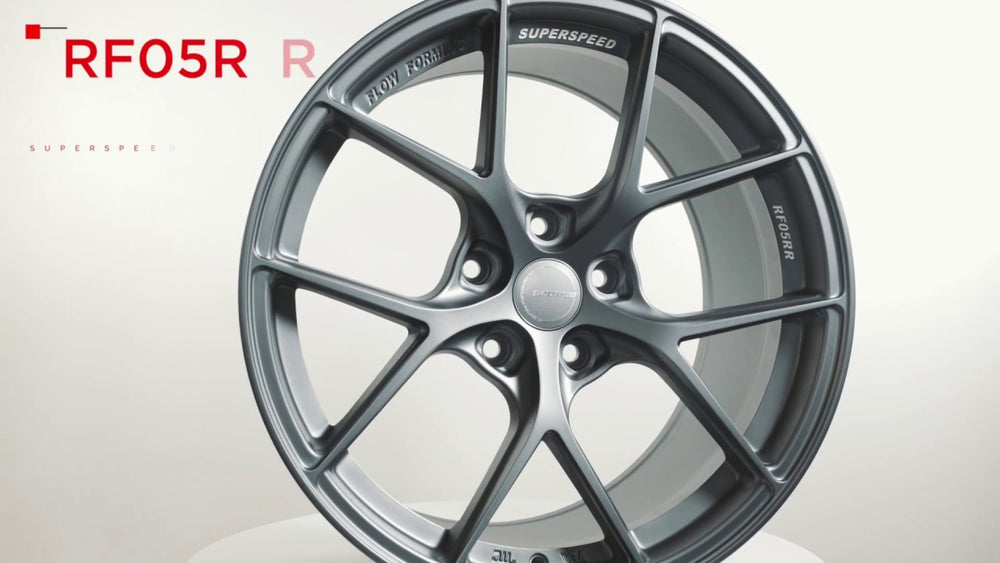 RF05RR 19-Inch 5x112 32mm Offset Matte Black Satin Accent Alloy Wheel