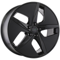 RF05RR 19-Inch 5x112 32mm Offset Matte Black Satin Accent Alloy Wheel
