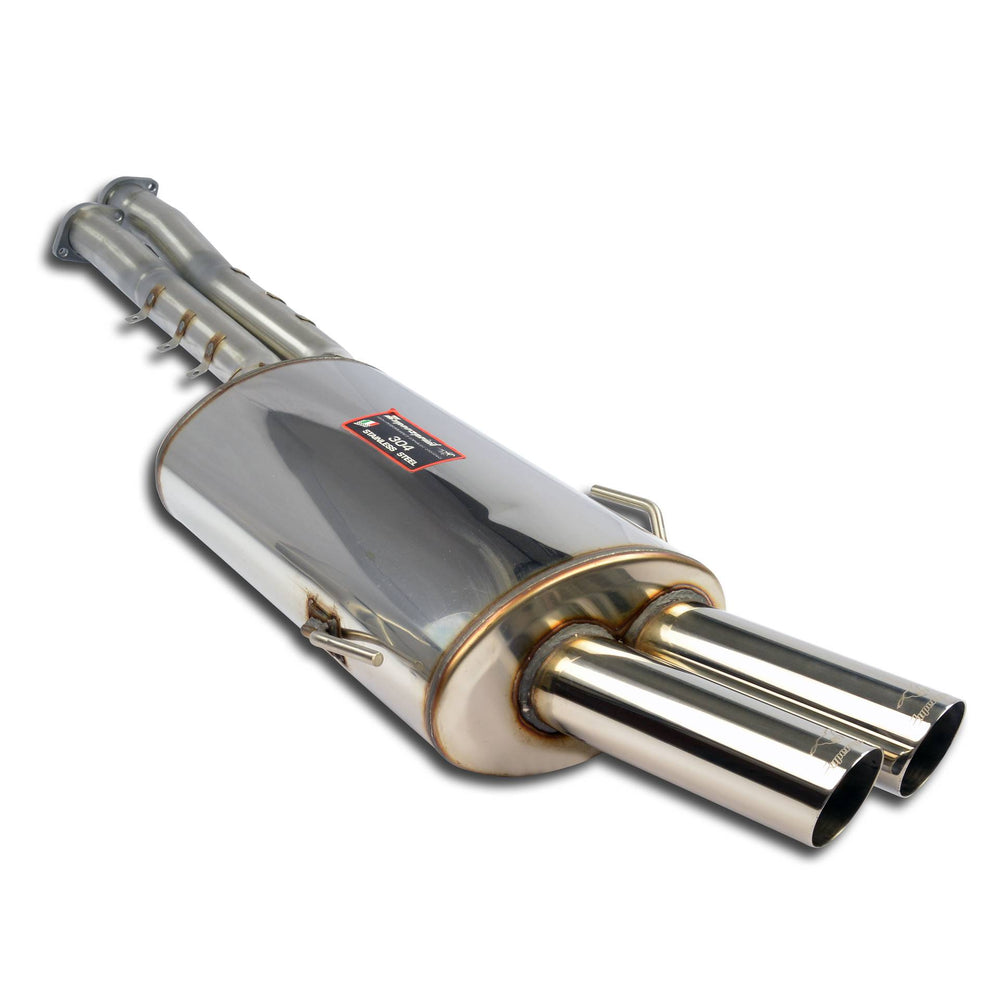 Rear Exhaust System Stainless Steel Dual 70mm Round Tips