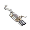 Rear Exhaust System, Dual 65mm Pipe, 80mm Tips
