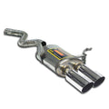 Rear Exhaust System, Dual 65mm Pipe, 80mm Tips