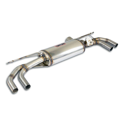 Rear Exhaust System w/ Valve, 4x90mm Gun Metal Grey Tips