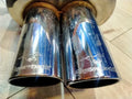 Rear Exhaust System 80mm Dual Tailpipe Stainless Steel