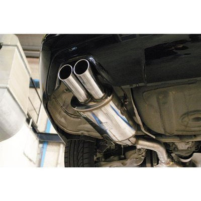 Rear Muffler Dual 80mm Round Tip T304 Stainless Steel