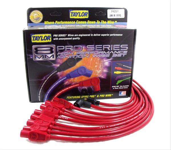 8mm Spiro-Pro Ignition Wire Set, Red