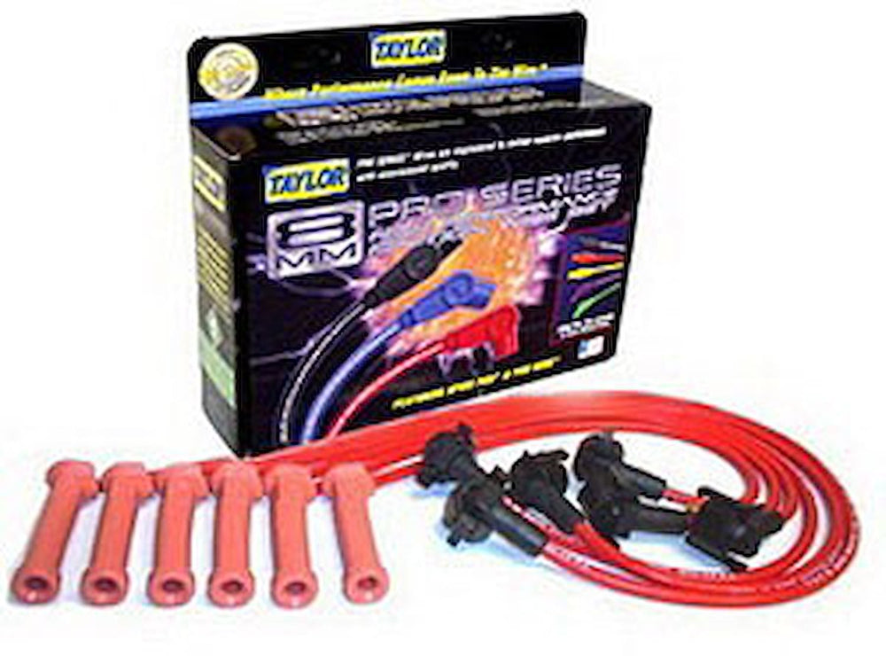 8mm Spiro-Pro Ignition Wire Set, Red