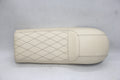 22-Inch Brat Style Motorcycle Seat, Cream Diamond Stitching