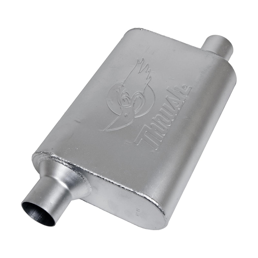 Welded Oval Muffler 2.25-Inch Inlet/Outlet, 13-Inch Shell