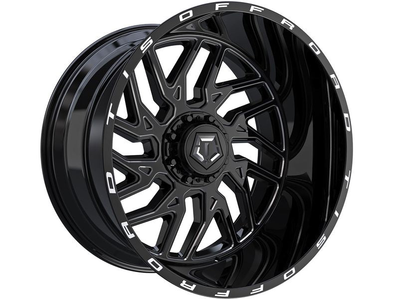 544BM 26x14 Gloss Black and Milled 8-Spoke Wheel