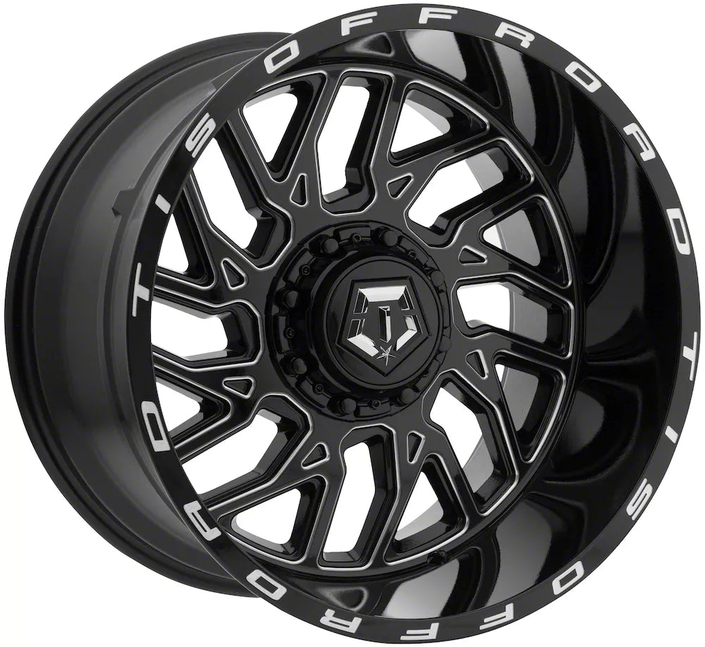 544 Milled Gloss Black 20x10 6x135 Wheel