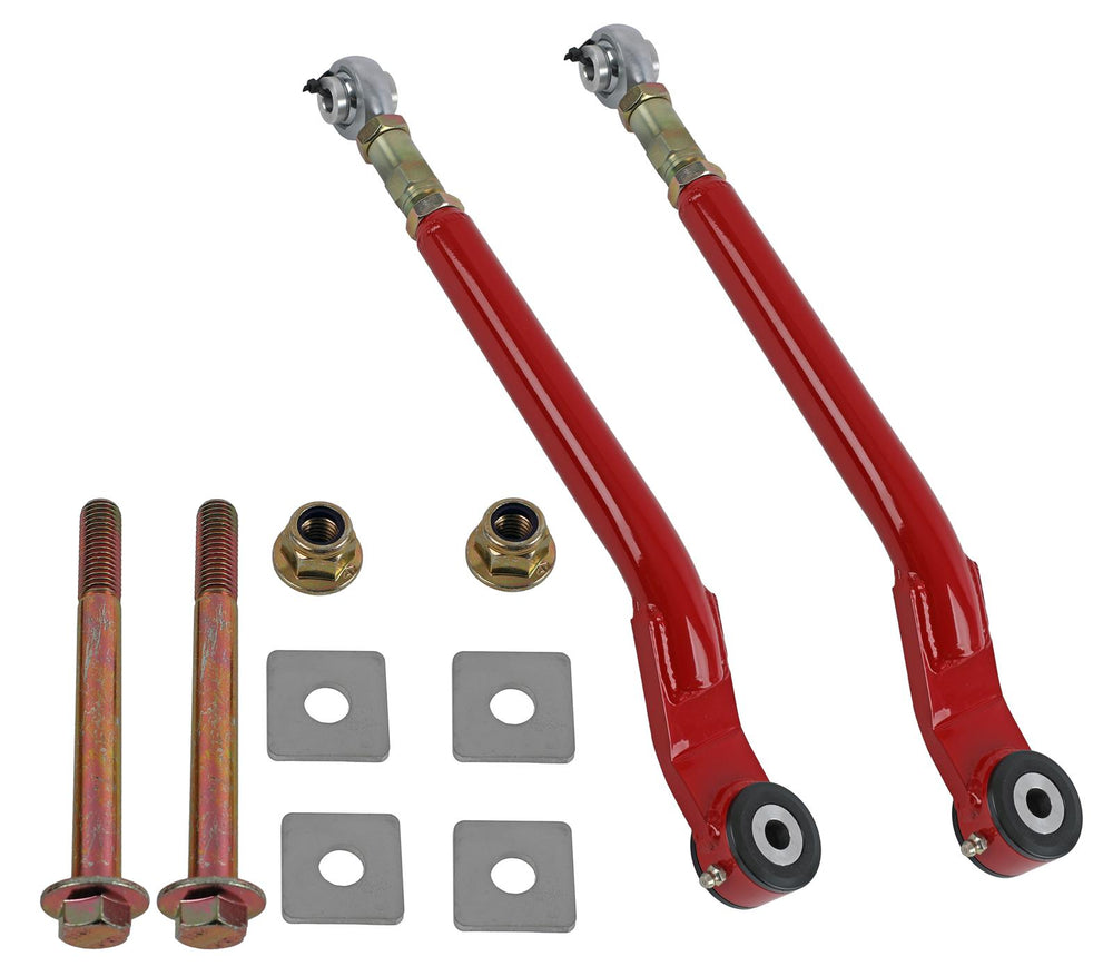 BMR 08-17 Challenger Rear On-Car Adj. Toe Rods Delrin/Rod End Combo - Red