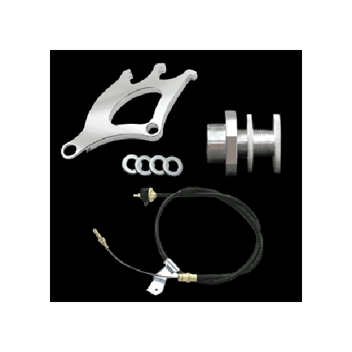UPR 96-04 Triple Quadrant DBL Lock Firewall Adj. Clutch Cable - Silver 3004-117