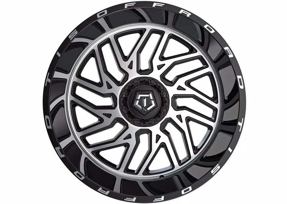 544MB 22x12 Gloss Black Machined Face with Accented Lip Wheel