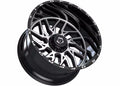 544MB 22x12 Gloss Black Machined Face with Accented Lip Wheel