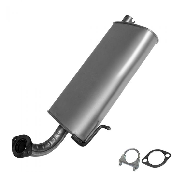 Oval Muffler with 2-Inch Offset Inlet, Center Outlet