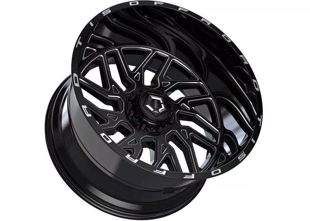 544 Milled Gloss Black 20x10 Wheel