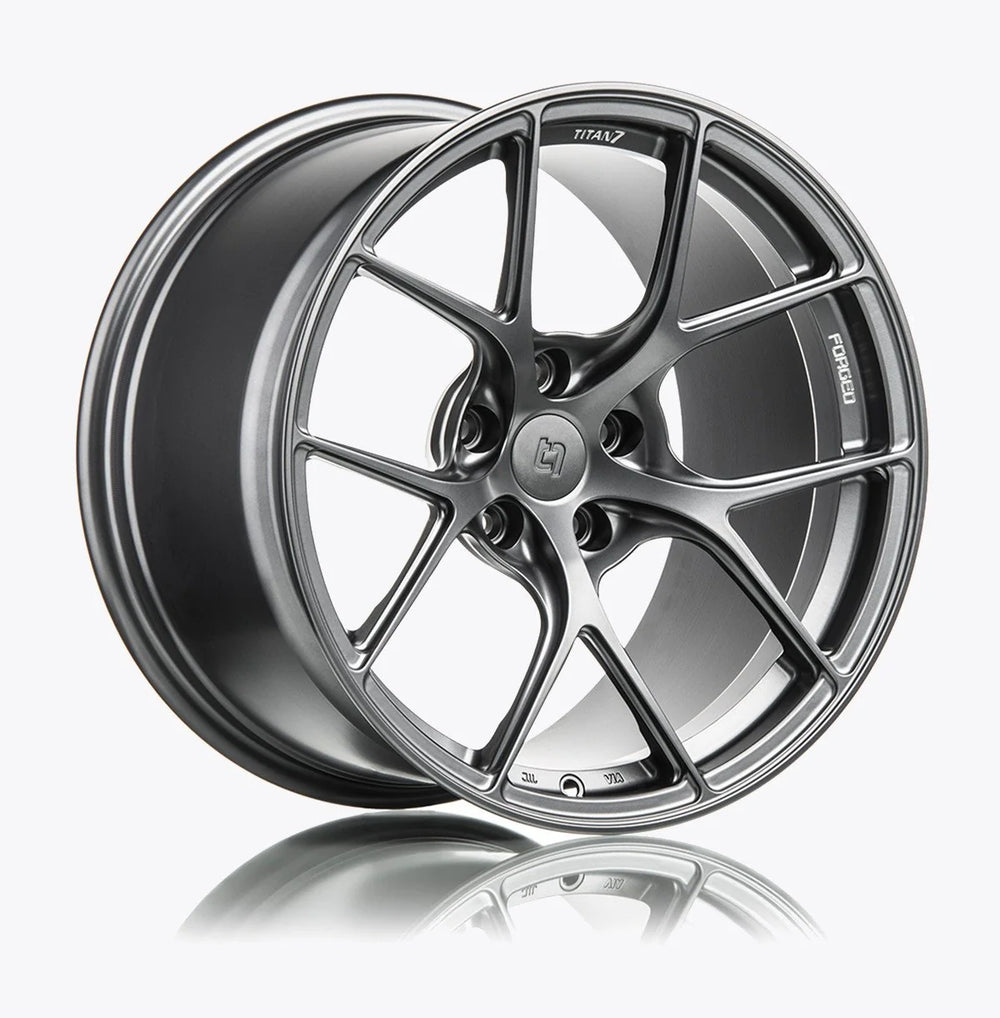 T-S5 20x8.5 +35mm 5x114.3 Satin Titanium Wheel