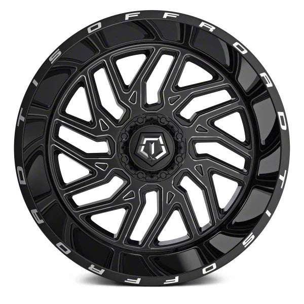544BM 22x14 -76mm Offset 8x170 Gloss Black Milled Alloy Wheel