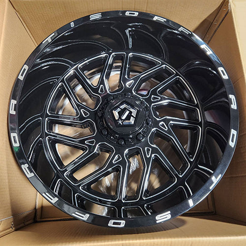 544BM 22-Inch Gloss Black Milled Wheel
