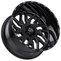 544 Milled Gloss Black Wheel