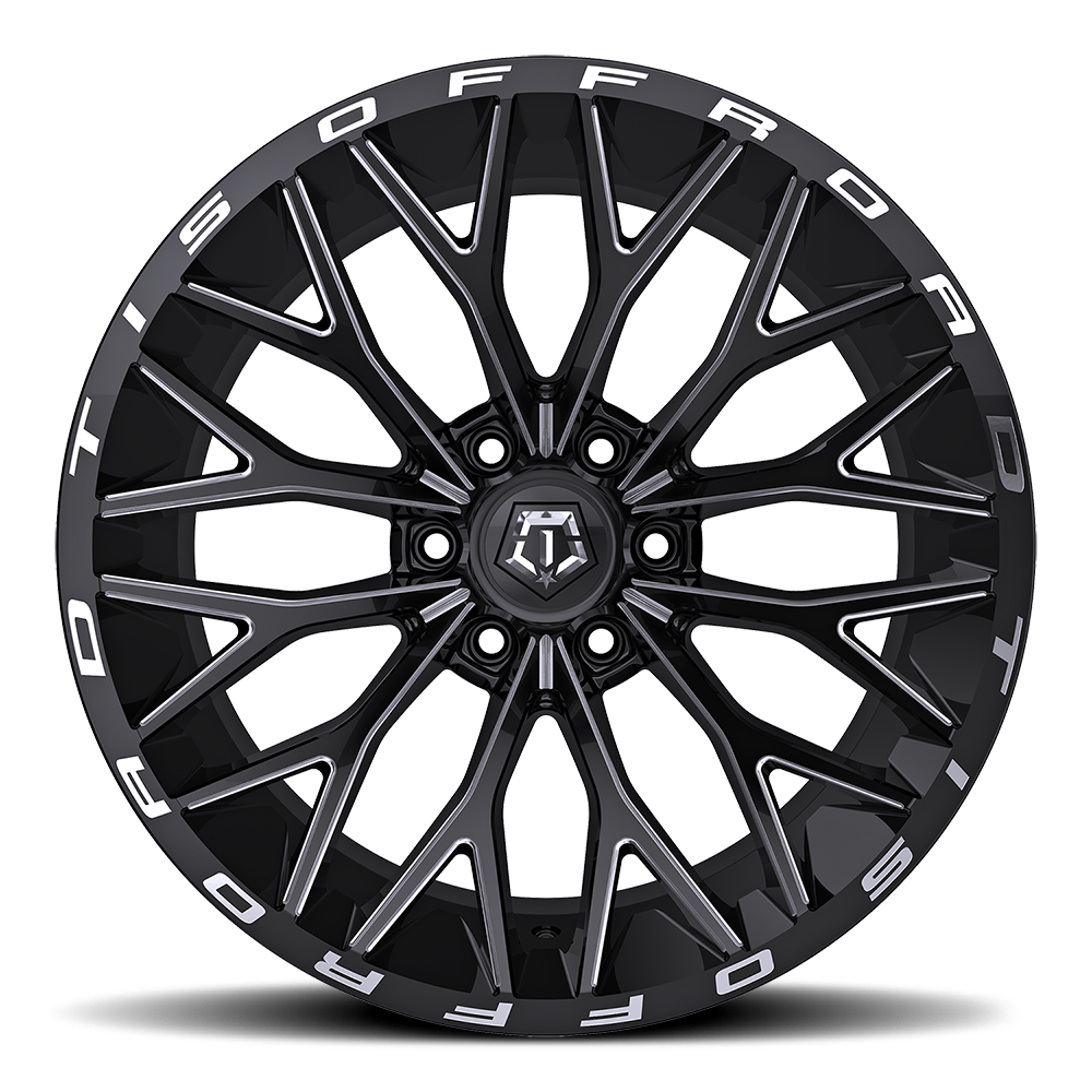 566BM Gloss Black Milled Wheel 24x12