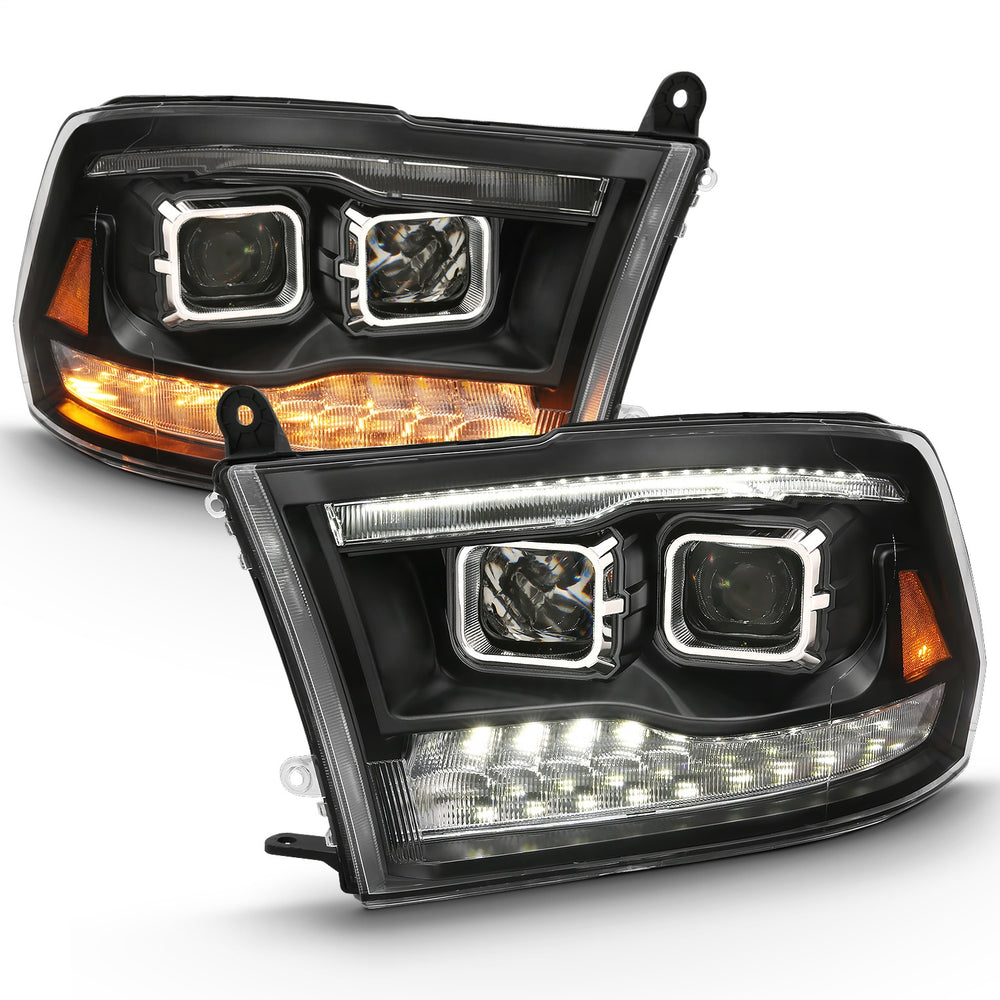 Projector Headlight Set with Amber Lens