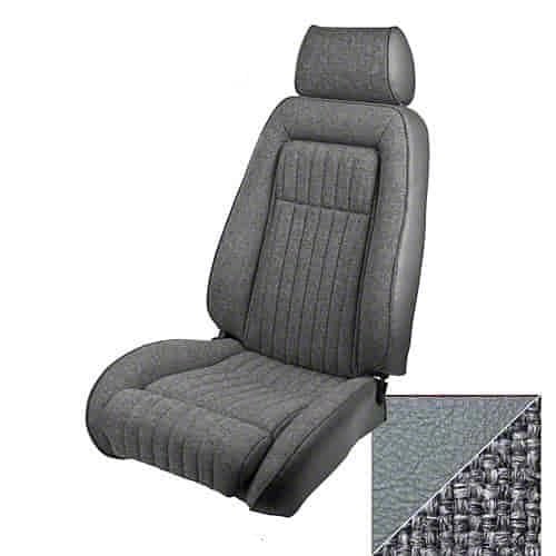 Articulated Sport Performance Seat Upholstery Kit, Medium Gray Vinyl and Tweed