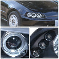 JDM Black Dual Halo Projector Headlights w/ LED