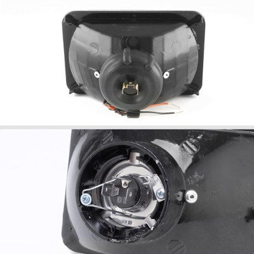 Black SMD LED Sealed Beam Projector Headlight Conversion