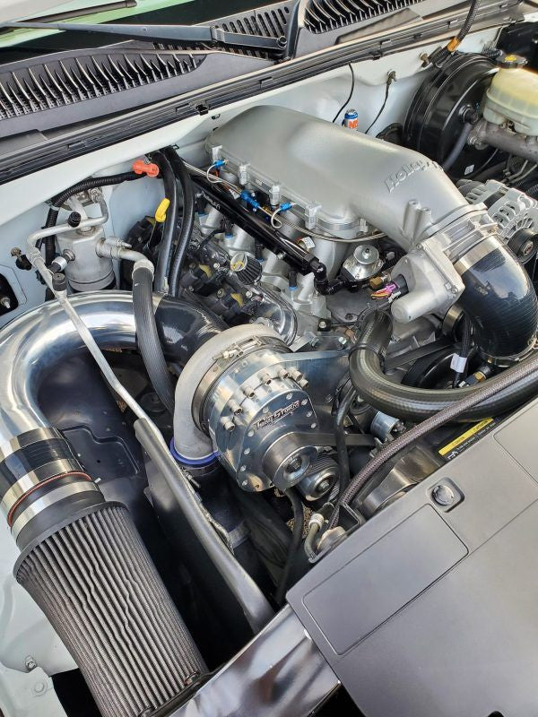 Supercharger System with 8-Rib Pulleys