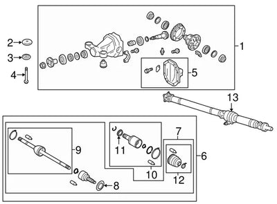 Rear Differential Carrier Assembly 4.300 Gear Ratio