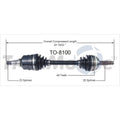 CV Axle Shaft, 24.61" Compressed Length
