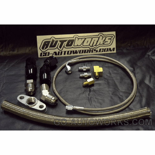 Steel Braided Oil Feed Line Kit