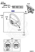 3-Spoke Leather-Wrapped Steering Wheel Assembly