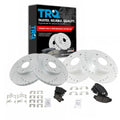 Front and Rear Brake Kit with Ceramic Pads and G-Coated Rotors