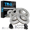 Front and Rear Ceramic Brake Pad and Rotor Kit