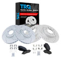 Front and Rear Ceramic Brake Pad and Rotor Kit