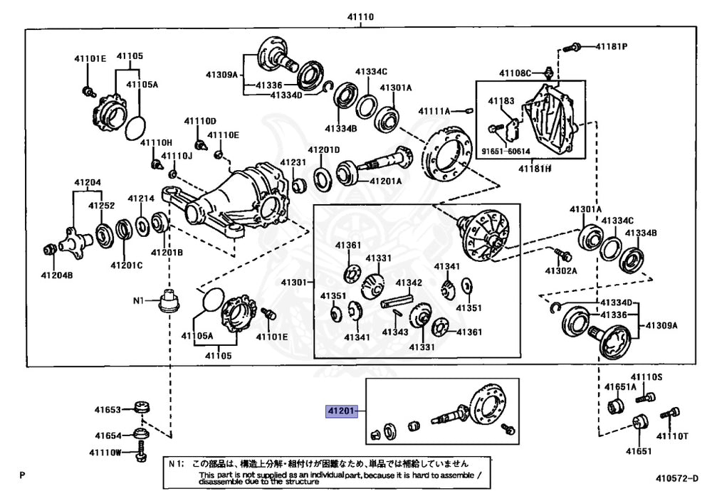 Rear Differential Final Gear Kit