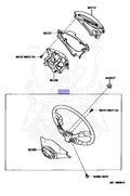 3-Spoke Leather-Wrapped Steering Wheel Assembly