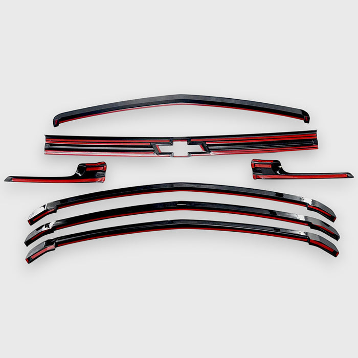 7-Piece Main Grille Overlay, Gloss Black