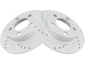 4-Piece Slotted and Drilled Brake Rotor Set