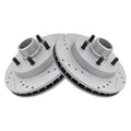 Drilled and Slotted Front Disc Brake Rotors