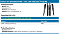 Front and Rear Shock Absorber Kit
