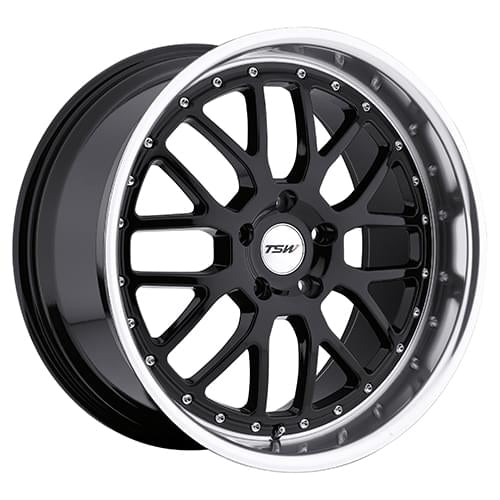 Valencia 20x10 Gloss Black Mirror Cut Lip Wheel