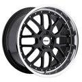 Valencia 20x10 Gloss Black Mirror Cut Lip Wheel