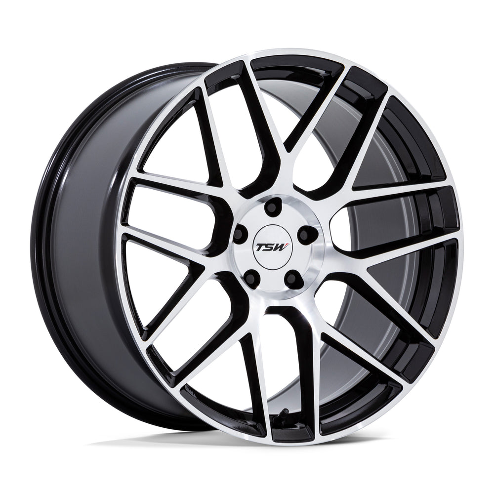 18x8.5 +38mm 5x100 Gloss Black Machined Face Wheel