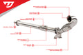 3" T304 Stainless Steel Downpipe