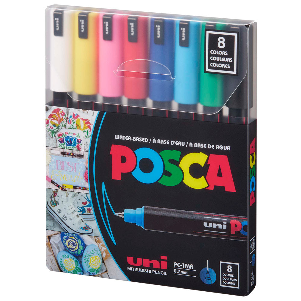PC-1MR 8-Piece Extra-Fine Tip Acrylic Paint Marker Set